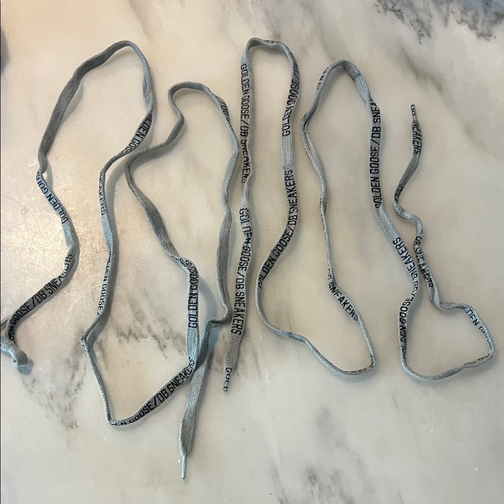 Authentic Golden Goose Light Gray Laces